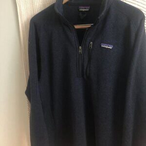 Patagonia Men's XL Better Sweater 1/4 Zip Navy